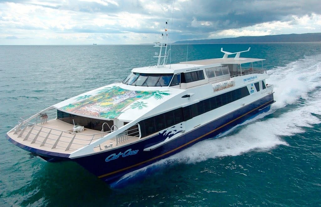 Le ferry Cat Cocos et les iles des Seychelles